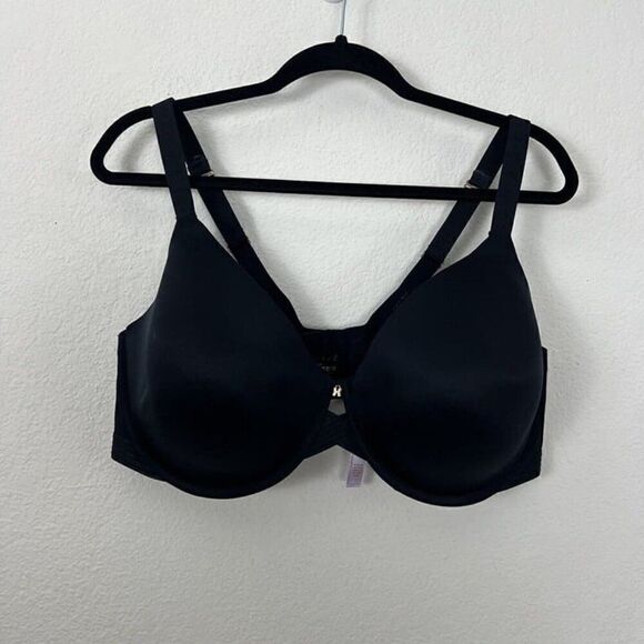 Savage X Fenty Women’s Black Padded Bra Plus Size 42H Solid Underwire NWOT - Picture 1 of 7